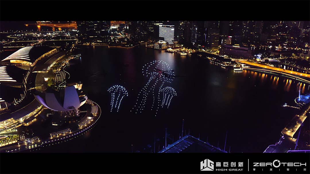 drone countdown in Singapore