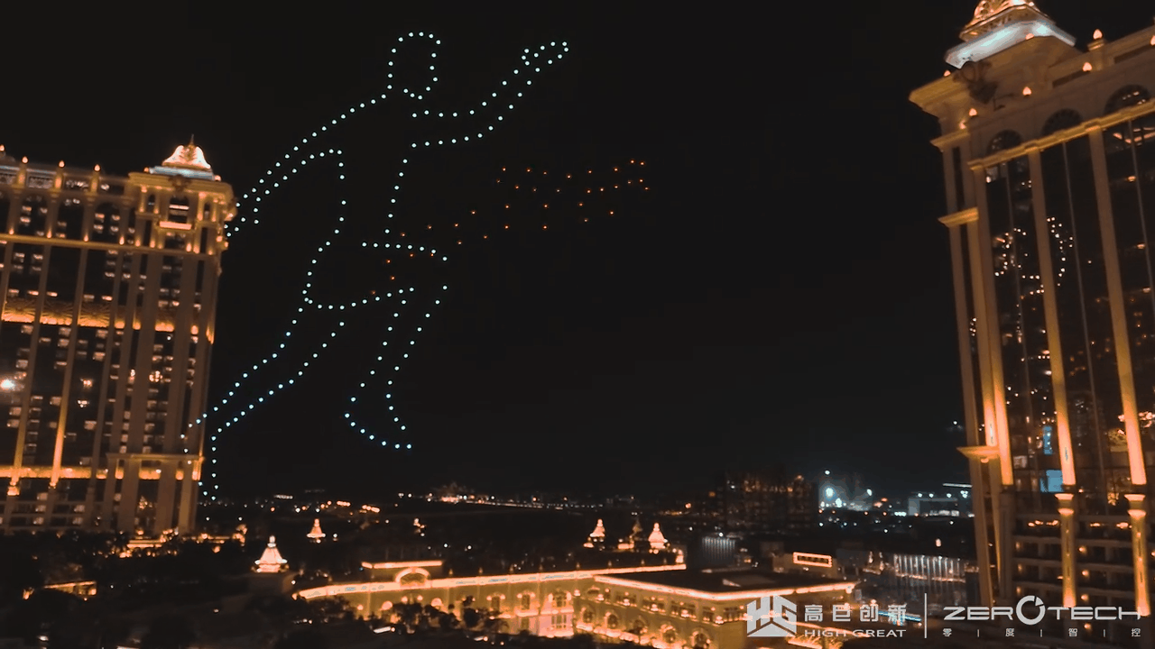 drones to celebrate the 20th anniversary of Macau's return