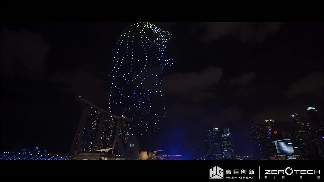 drone countdown in Singapore